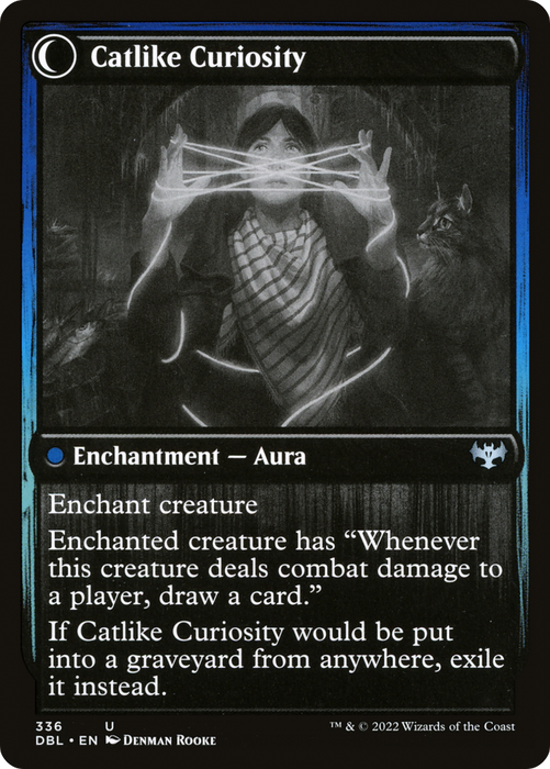Mischievous Catgeist // Catlike Curiosity (DBL-336) - uncommon: (Double Faced Transform) - Foil
