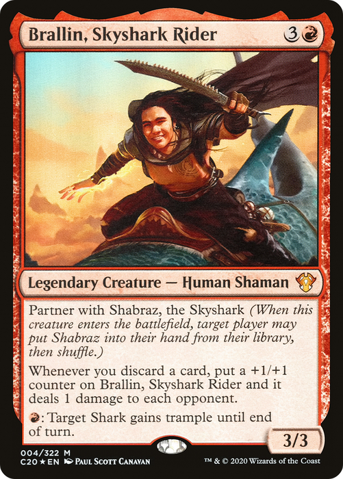 Brallin, Skyshark Rider (C20-004) - mythic - Foil