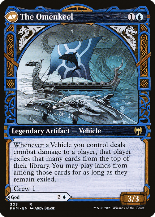 Cosima, God of the Voyage // The Omenkeel (KHM-303) - rare: (Showcase) - Foil
