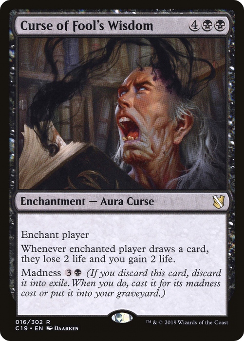 Curse of Fool's Wisdom (C19-016) - rare