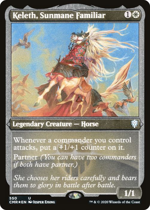 Keleth, Sunmane Familiar (CMR-550) - uncommon - Etched Foil