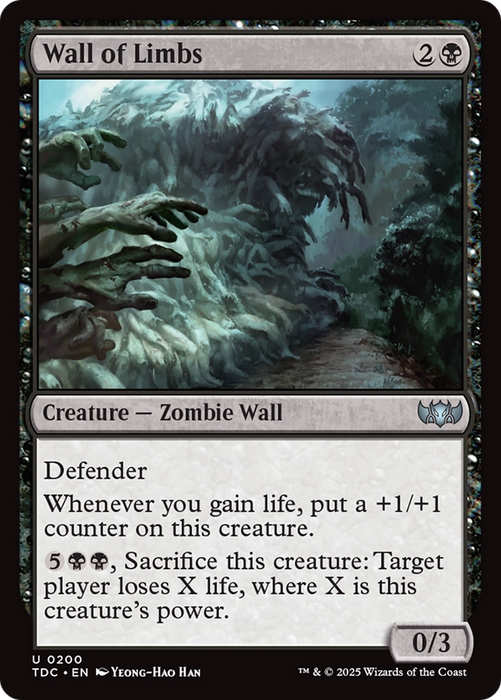 Wall of Limbs (TDC-200) - uncommon