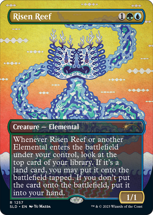 Risen Reef (SLD-1257) - rare (Borderless) - Foil