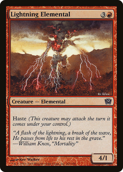 Lightning Elemental (9ED-201★) - common - Foil