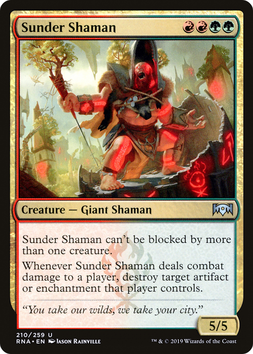 Sunder Shaman (RNA-210) - uncommon - Foil