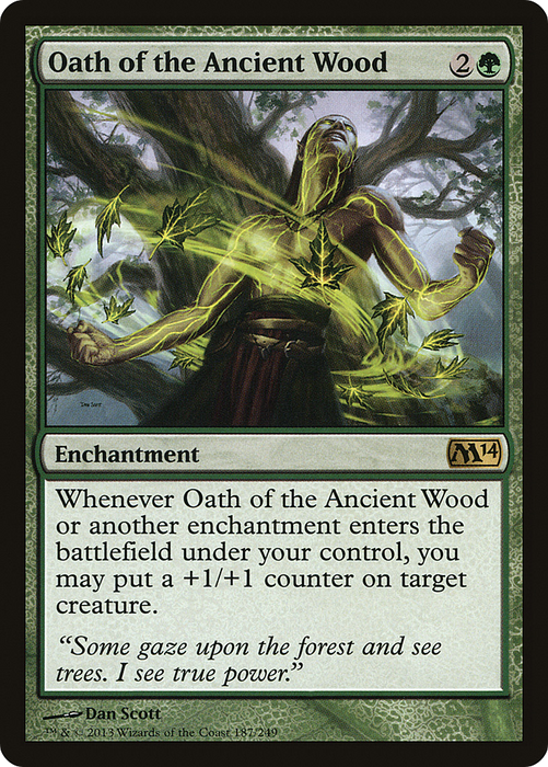 Oath of the Ancient Wood (M14-187) - rare - Foil