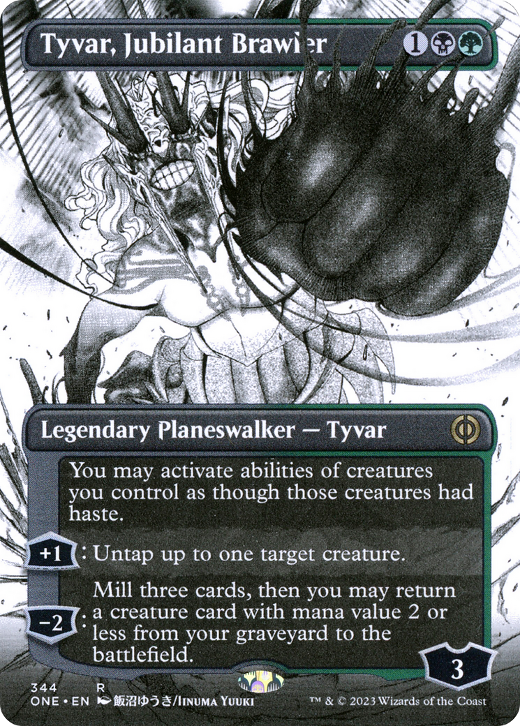 Tyvar, Jubilant Brawler (ONE-344) - rare: (Showcase) (Borderless) - Foil