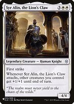Syr Alin, the Lion's Claw (LIST-ELD-32) - uncommon