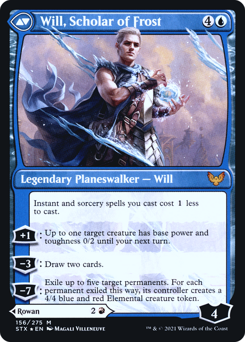 Rowan, Scholar of Sparks // Will, Scholar of Frost (PRE-156S) - mythic - Foil