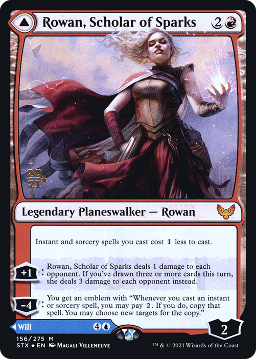 Rowan, Scholar of Sparks // Will, Scholar of Frost (PRE-156S) - mythic - Foil