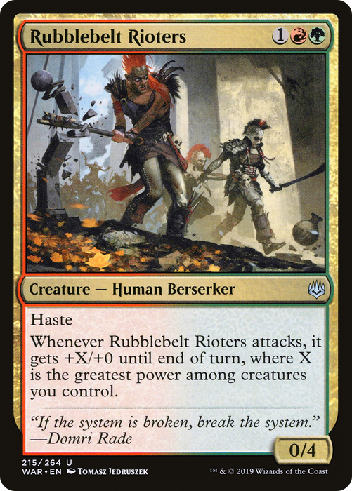 Rubblebelt Rioters (WAR-215) - uncommon