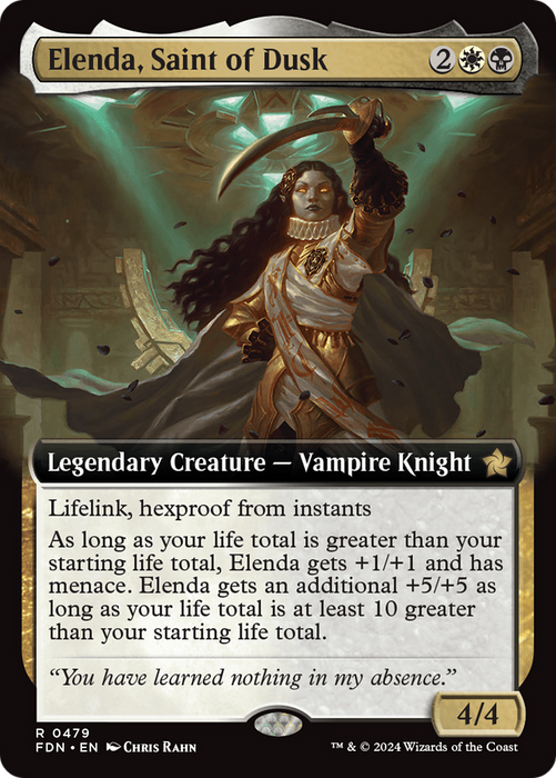 Elenda, Saint of Dusk (FDN-479) - rare: (Extended Art)