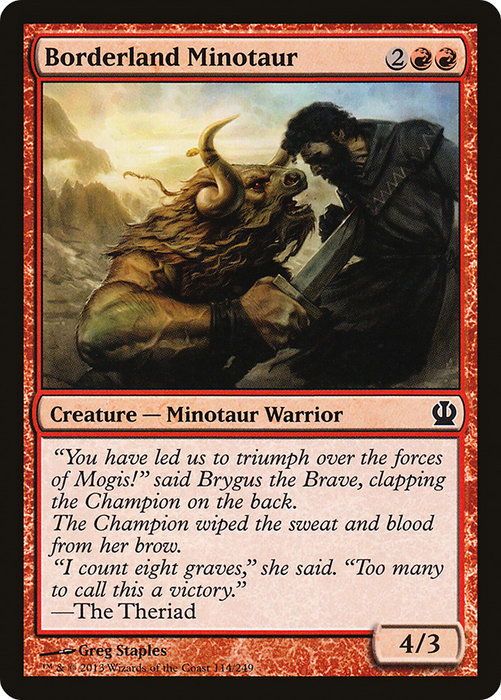 Borderland Minotaur (THS-114) - common - Foil