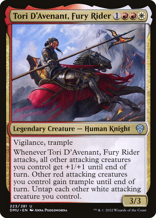 Tori D'Avenant, Fury Rider (DMU-223) - uncommon - Foil