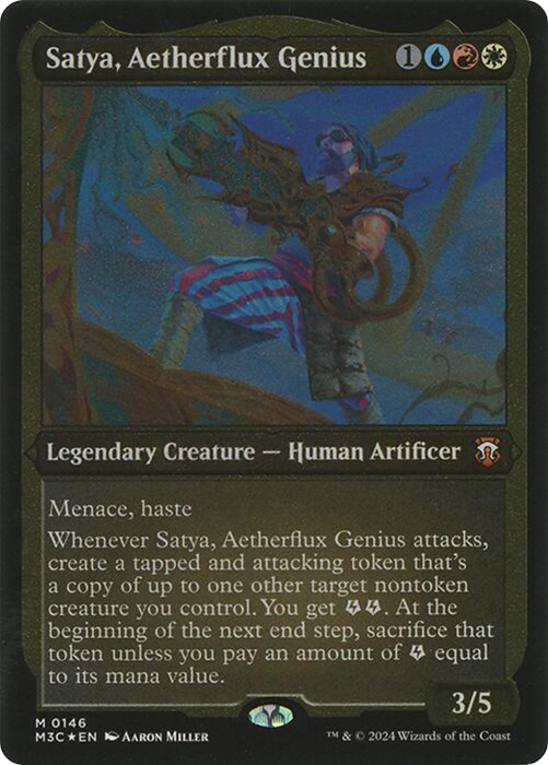 Satya, Aetherflux Genius (M3C-146) - mythic - Etched Foil