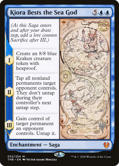 Kiora Bests the Sea God (PPTHB-52P) - mythic - Foil