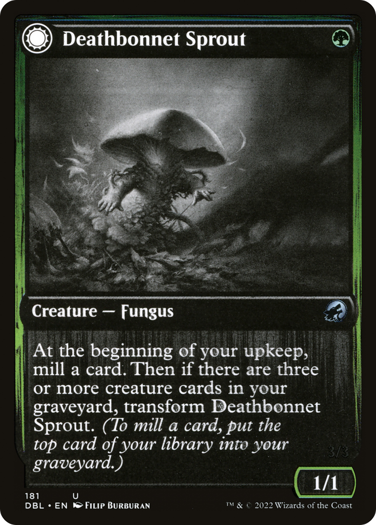 Deathbonnet Sprout // Deathbonnet Hulk (DBL-181) - uncommon: (Double Faced Transform) - Foil