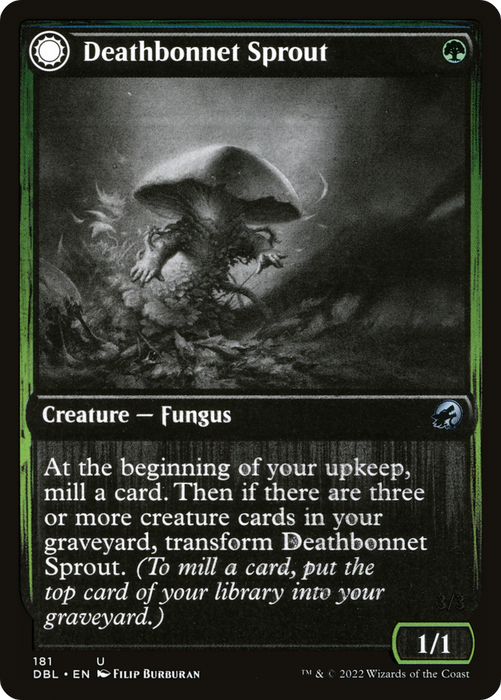 Deathbonnet Sprout // Deathbonnet Hulk (DBL-181) - uncommon: (Double Faced Transform) - Foil