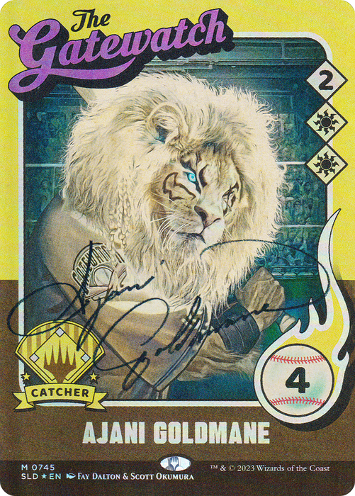 Ajani Goldmane // Ajani Goldmane (SLD-745) - mythic: (Full Art) (Borderless) - Foil