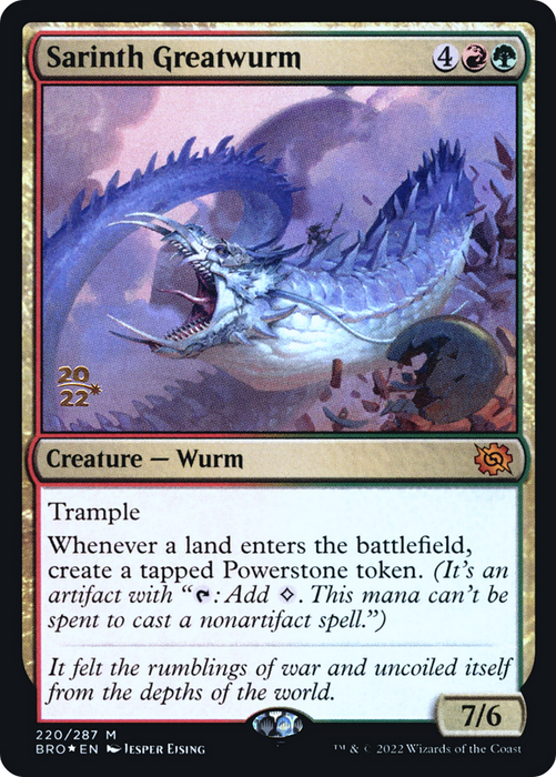 Sarinth Greatwurm (PRE-220S) - mythic - Foil