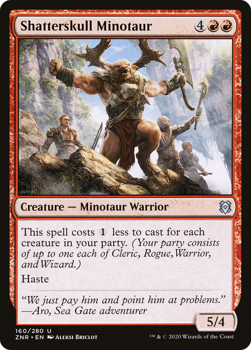 Shatterskull Minotaur (ZNR-160) - uncommon - Foil