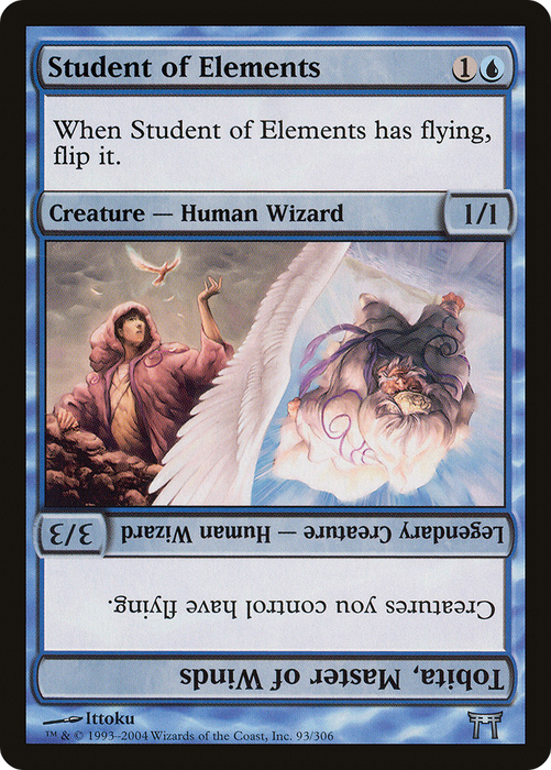 Student of Elements // Tobita, Master of Winds (CHK-093) - uncommon