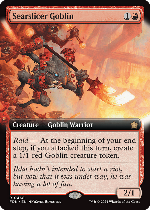 Searslicer Goblin (FDN-468) - rare: (Extended Art)