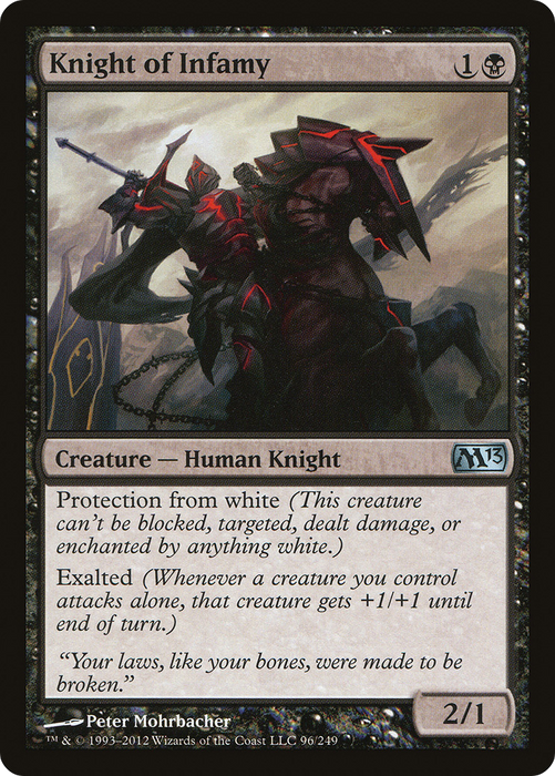 Knight of Infamy (M13-096) - uncommon - Foil
