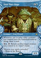 Dour Port-Mage (BLB-303) - rare: (Showcase) (Borderless)