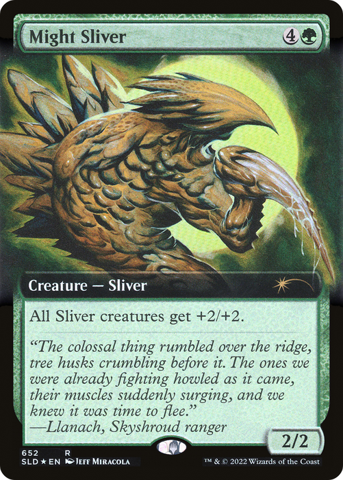 Might Sliver (SLD-652) - rare: (Extended Art) - Foil