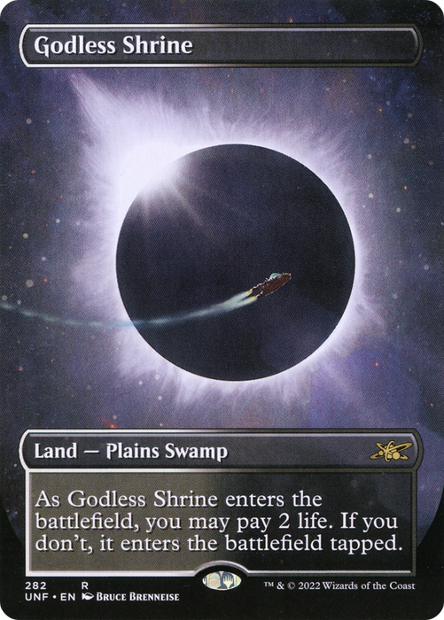 Godless Shrine (UNF-282) - rare (Borderless) - Foil