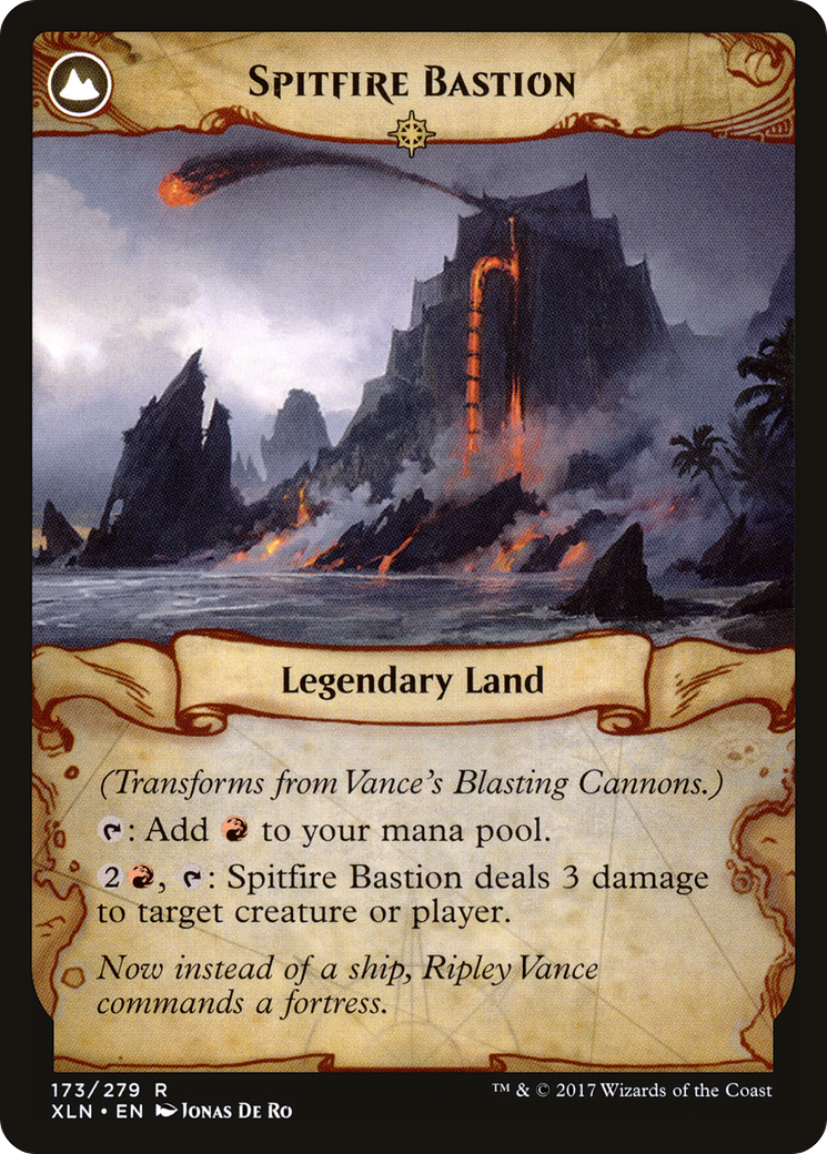Vance's Blasting Cannons // Spitfire Bastion (XLN-173) - rare: (compasslanddfc) - Foil