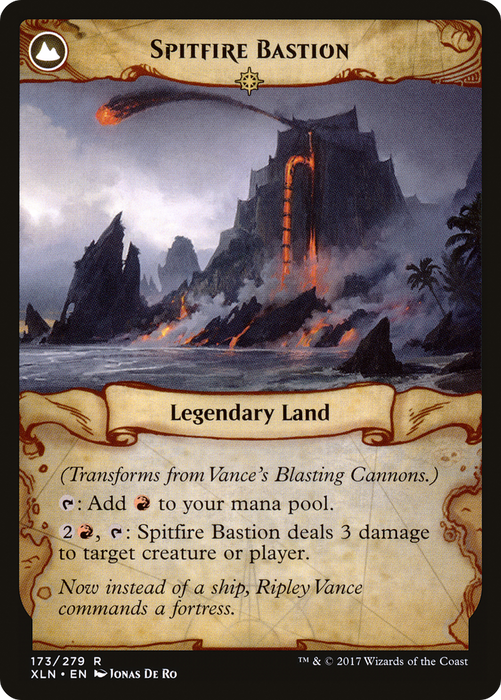 Vance's Blasting Cannons // Spitfire Bastion (XLN-173) - rare: (compasslanddfc) - Foil