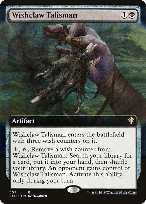 Wishclaw Talisman (ELD-357) - rare: (Extended Art)