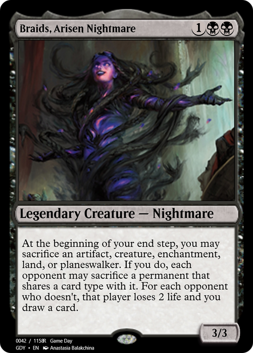 Braids, Arisen Nightmare (PRM-105692) - rare - Foil
