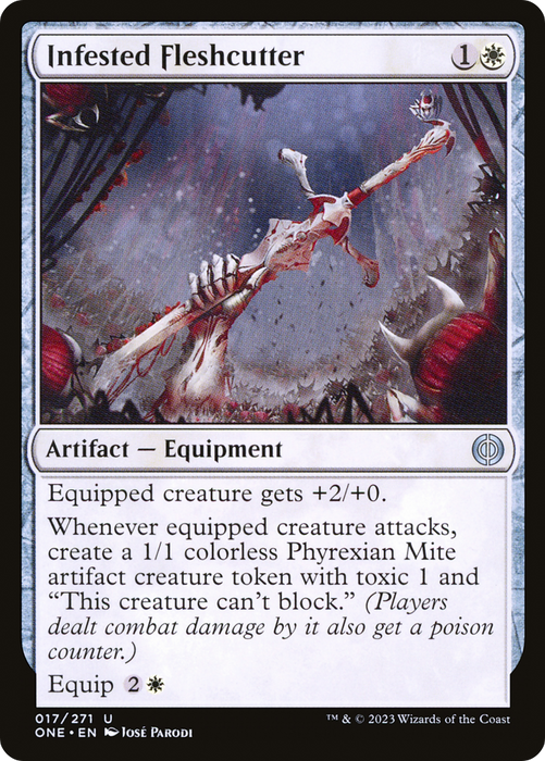 Infested Fleshcutter (ONE-017) - uncommon - Foil