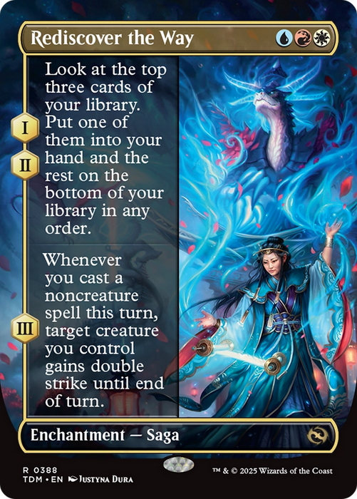 Rediscover the Way (TDM-388) - rare: (enchantment) (Borderless) - Foil