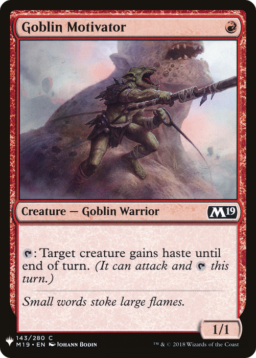 Goblin Motivator (LIST-M19-143) - common
