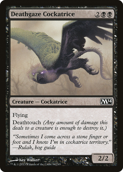 Deathgaze Cockatrice (M14-094) - common - Foil