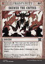 Skewer the Critics (OTP-026) - uncommon: (Showcase) (Borderless) - Foil