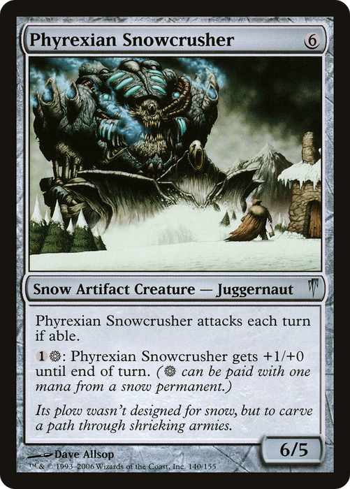 Phyrexian Snowcrusher (CSP-140) - uncommon - Foil