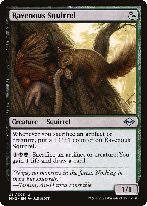 Ravenous Squirrel (MH2-211) - uncommon - Foil