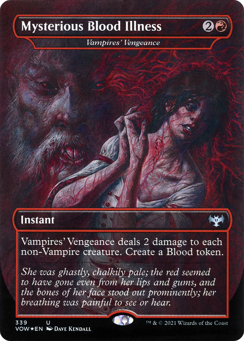 Vampires' Vengeance (VOW-339) - uncommon / Mysterious Blood Illness (Borderless) - Foil