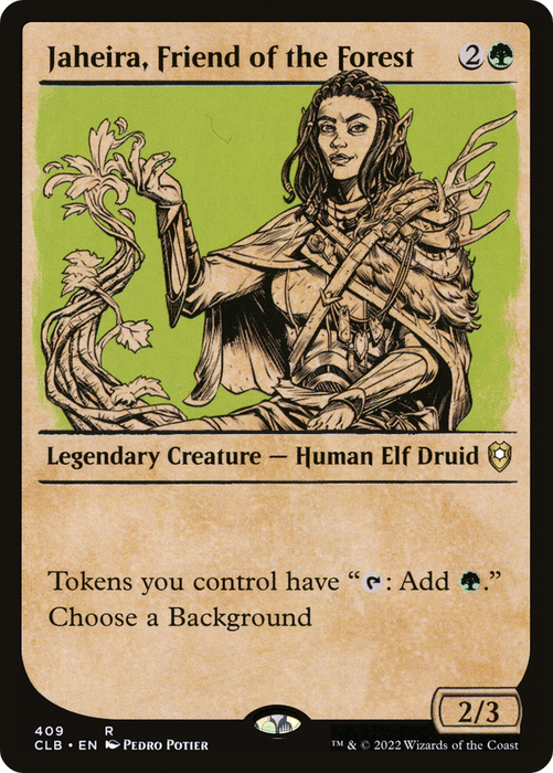 Jaheira, Friend of the Forest (CLB-409) - rare: (Showcase) - Foil