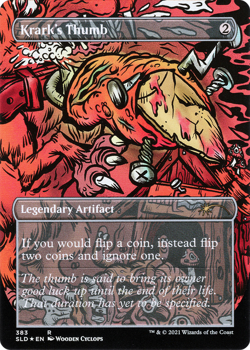 Krark's Thumb // Krark's Thumb (SLD-383) - rare (Borderless) - Foil