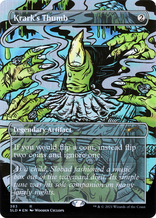 Krark's Thumb // Krark's Thumb (SLD-383) - rare (Borderless) - Foil