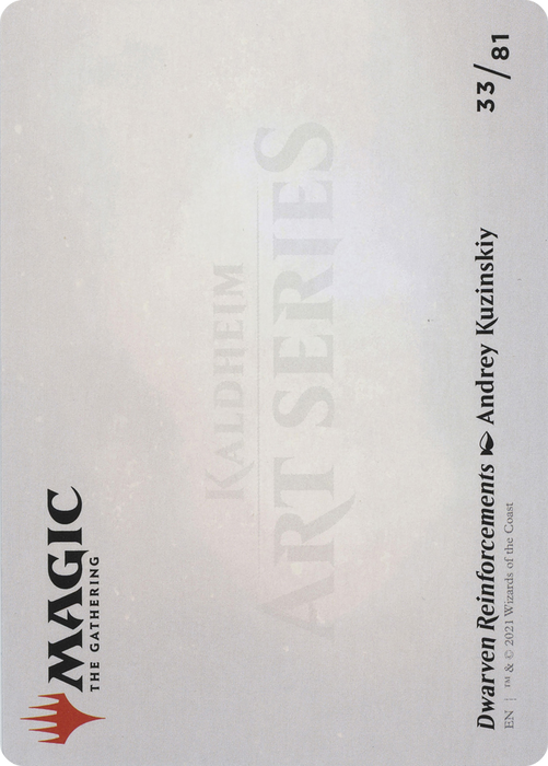 Dwarven Reinforcements // Dwarven Reinforcements (AKHM-033) - common (Borderless)