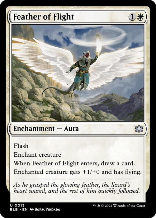 Feather of Flight (BLB-013) - uncommon - Foil