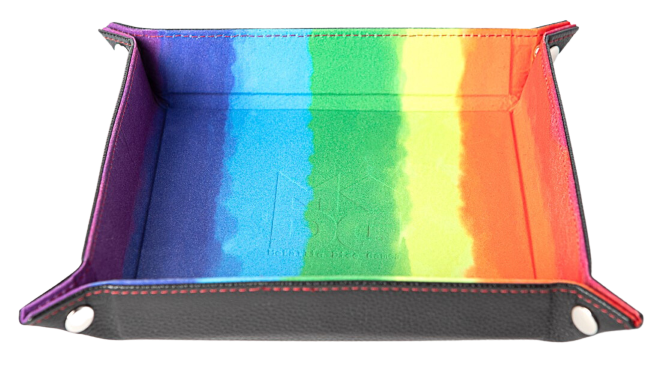 Piste de Dés Pliable en Velour avec Cuir Aquarelle