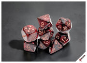 LUSTROUS 7-DICE SET POLYHEDRAL GOTHIC/COPPER (WITH BONUS DIE)